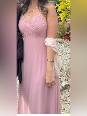 Ever Pretty One-Shoulder Dusty Rose Chiffon Dress